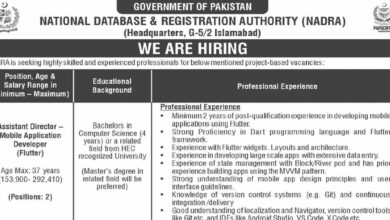 National Database & Registration Authority NADRA Islamabad Jobs 2024