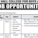 Army Burn Hall College for Boys Abbottabad Vacancies Notification Out