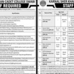 BPS-01 To BPS-16 Vacancies Karnal Sher Khan Cadet College 2024