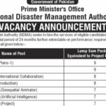 National Disaster Management Authority Vacancies Announcement 2024