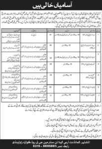 Army Canine Center Rawalpindi Vacancies 2024