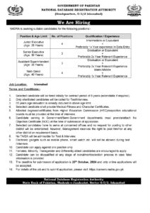 NADRA Islamabad Jobs 2024