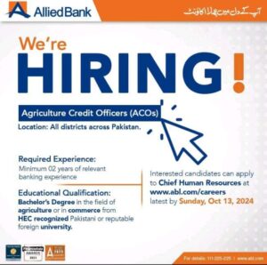 Allied Bank Limited ABL Latest Jobs 2024 