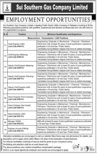 SSGC Latest Vacancies Notification Out 2024