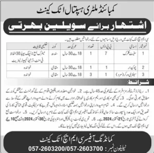 Combined Military Hospital CMH Attock Jobs 2024