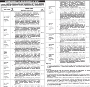 Forest Department Lahore Vacancies Notice 2024