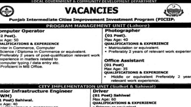 PICIIP Lahore Latest Vacancies Notice November 2024