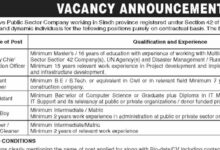 Public Sector Karachi Vacancies Notification November 2024