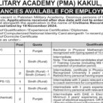 PMA Kakul Abbottabad Vacancies Notice 2024