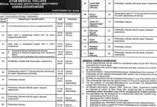 Ayub Medical College Abbottabad Vacancies Notice 2024