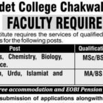 Cadet College Chakwal Lecturer Jobs 2024