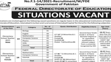 FDE Islamabad Jobs Notification Out 2024