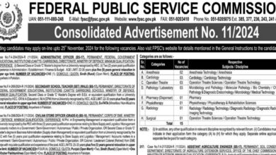 FPSC Islamabad Jobs Notification Out 2024