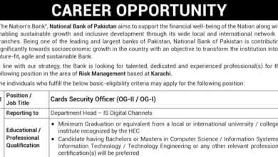 National Bank of Pakistan NBP Karachi Jobs Notice 2024