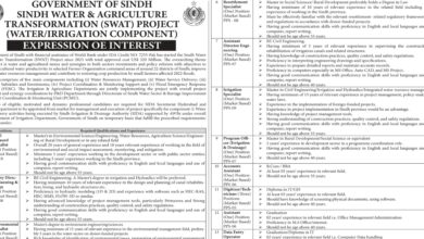 Irrigation Department Sindh Jobs Notification 2024