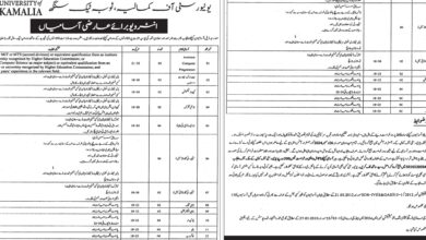 University Of Kamalia Jobs Notification Out 2024