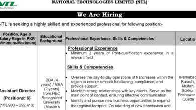 Nadra Technologies Limited NTL Islamabad Jobs 2024