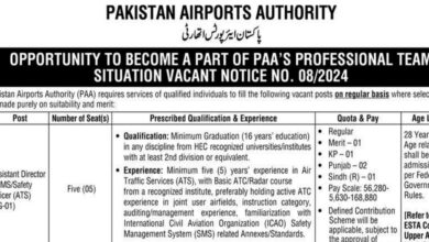 Pakistan Airports Authority PAA Karachi Jobs Notice 2024