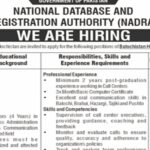 National Database & Registration Authority NADRA Islamabad Jobs 2025