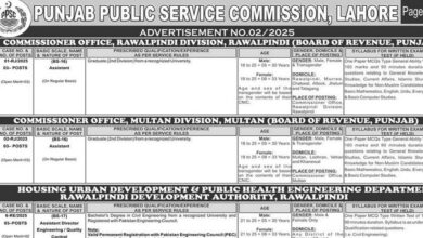 Punjab Public Service Commission PPSC Lahore Jobs Notice 2025