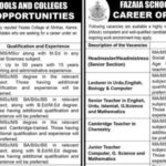 Fazaia Schools And Colleges Attock Jobs Notice 2025